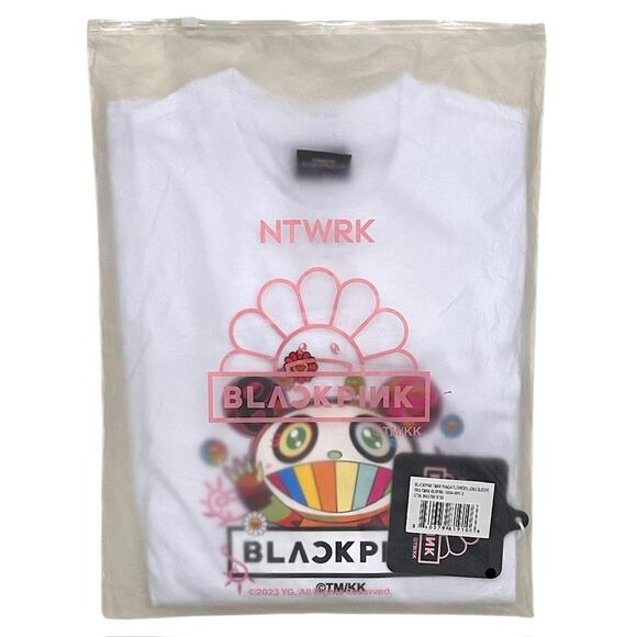 BLACKPINK Unisex X Takashi Murakami Panda Flower Long Sleeve Tee T-Shirt - Picture 4 of 5